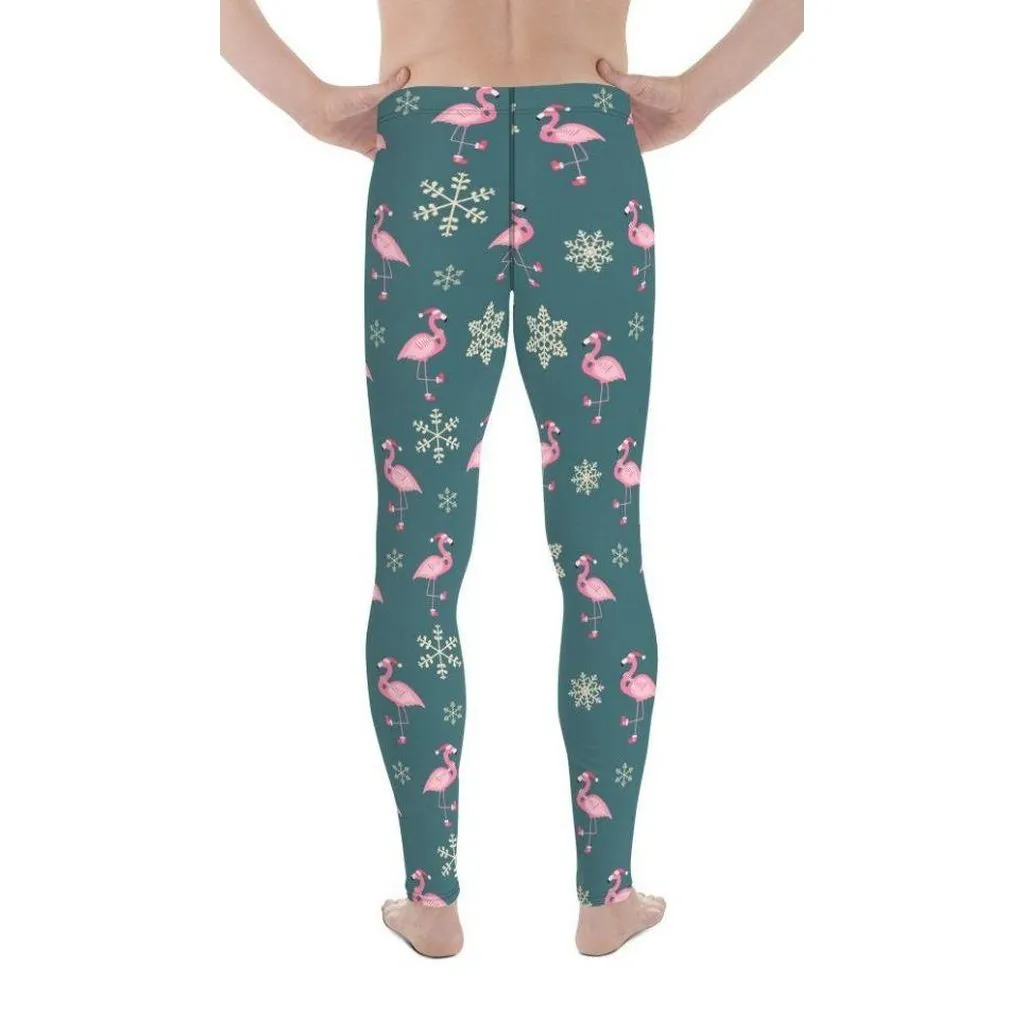 Festive Flamingos Men's Leggings