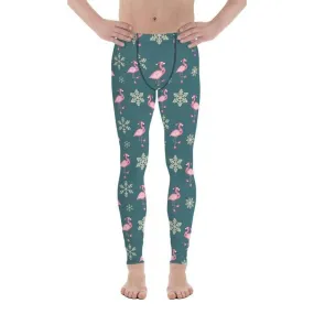 Festive Flamingos Men's Leggings