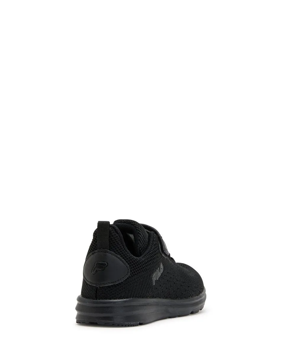 FILA KIDS CLASSIC V TRIPLE BLACK RUNNING SHOE