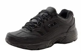 Fila Men's Memory Workshift Sneakers Slip Resistant Trainers Black Sz: 9