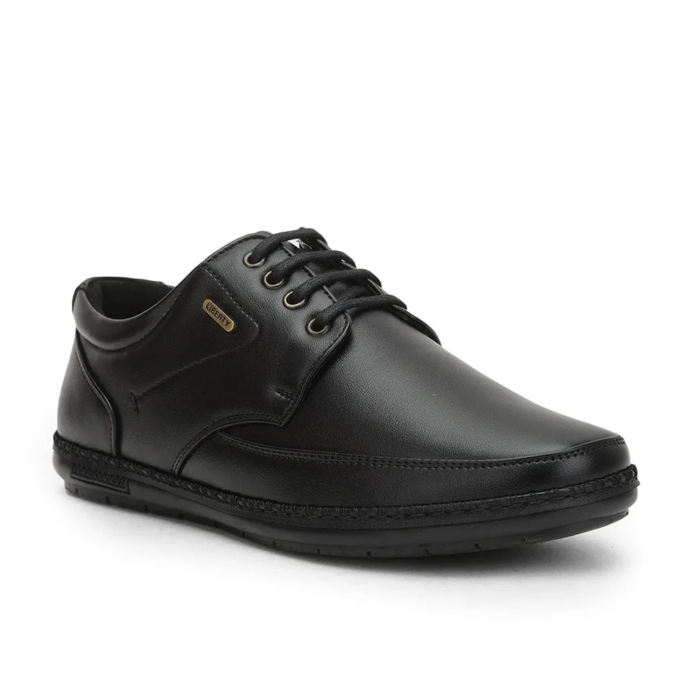 Fortune (Black) Formal Lace Up Shoes For Men ER-61 By Liberty