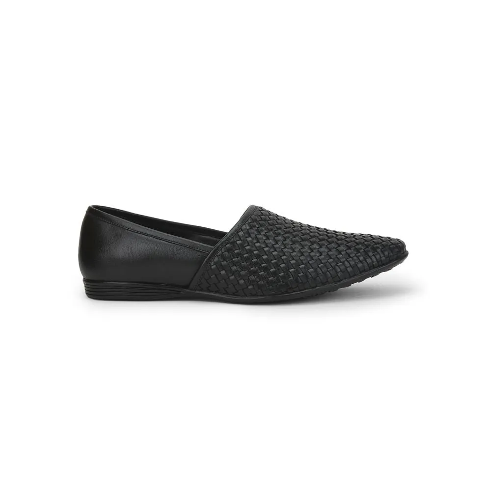 Fortune (Black) Formal Slip on Shoes For Men JPL-247 By Liberty