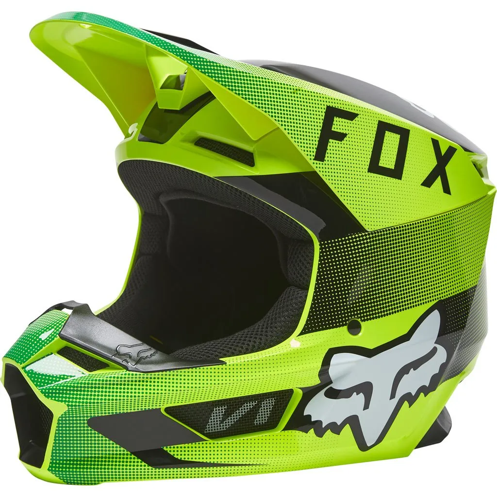 Fox - 2022 V1 Ridl Yellow Helmet