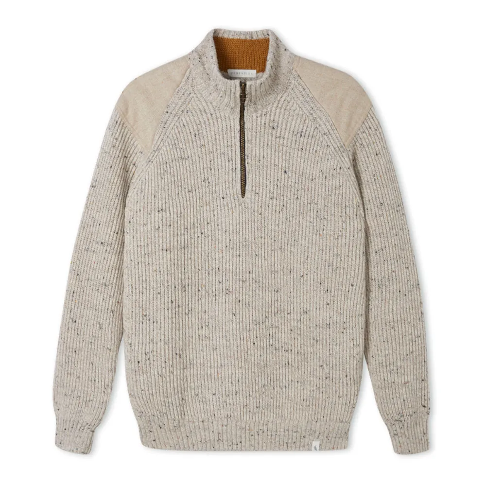 Foxton Zip Neck Jumper (Oatmeal)