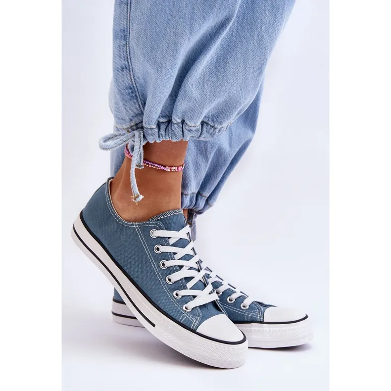 FR1 Women's Classic Low Top Sneakers Light Blue Vegas