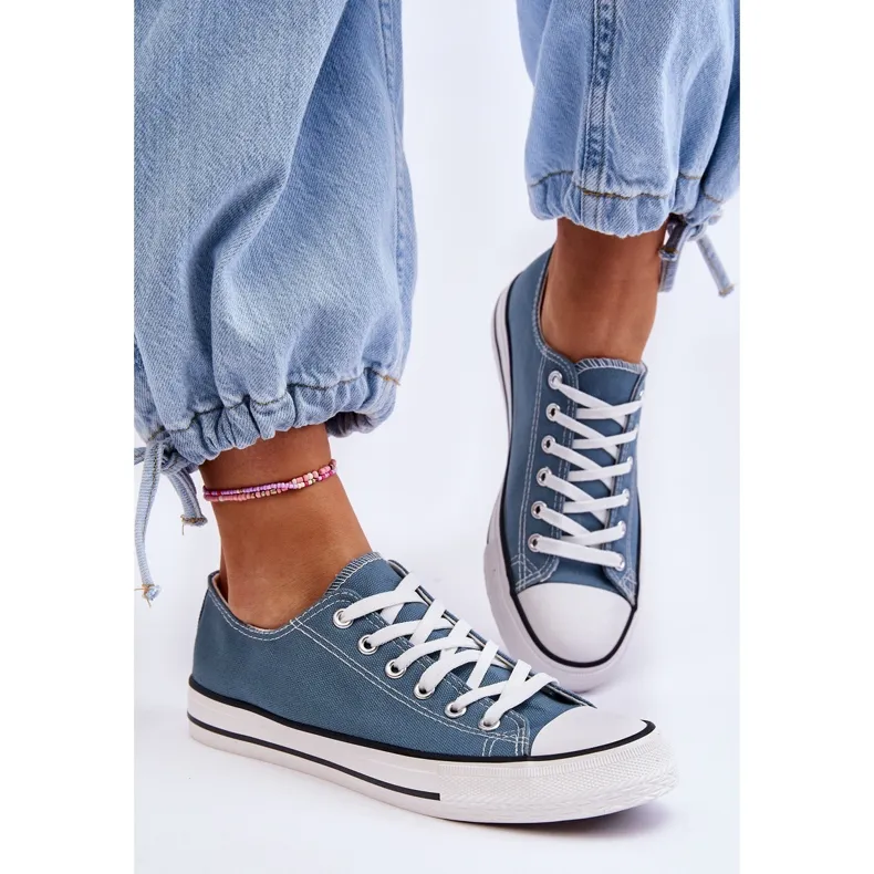 FR1 Women's Classic Low Top Sneakers Light Blue Vegas