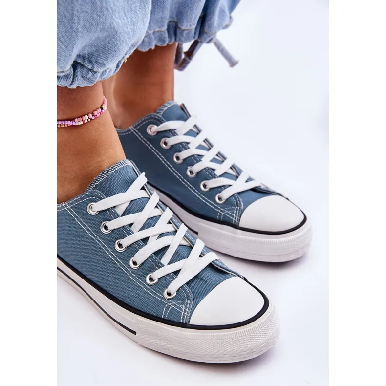 FR1 Women's Classic Low Top Sneakers Light Blue Vegas