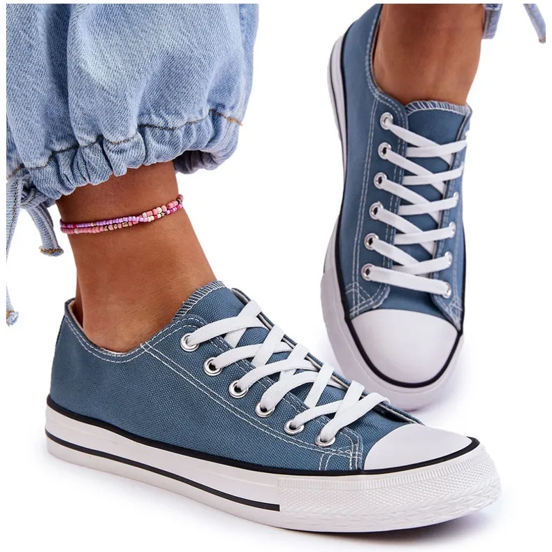 FR1 Women's Classic Low Top Sneakers Light Blue Vegas