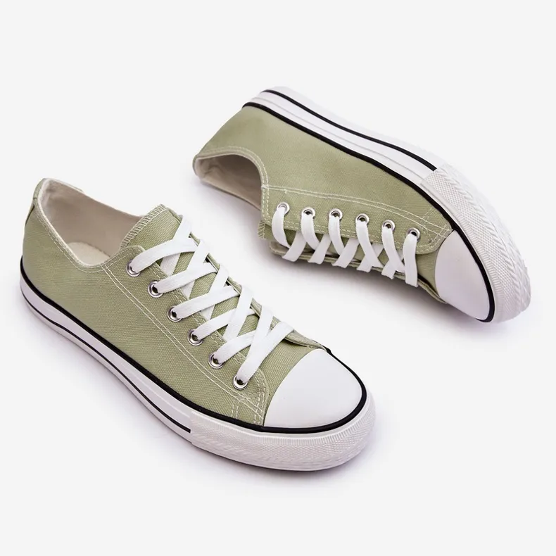 FR1 Women's Classic Low Top Sneakers Light Green Vegas