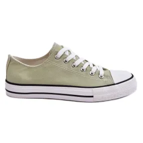 FR1 Women's Classic Low Top Sneakers Light Green Vegas