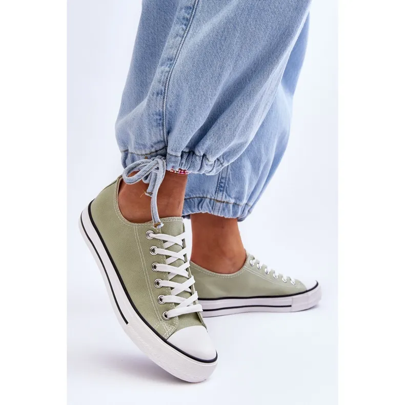 FR1 Women's Classic Low Top Sneakers Light Green Vegas