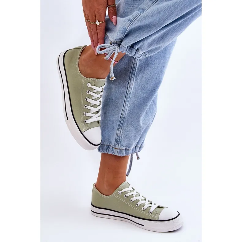 FR1 Women's Classic Low Top Sneakers Light Green Vegas