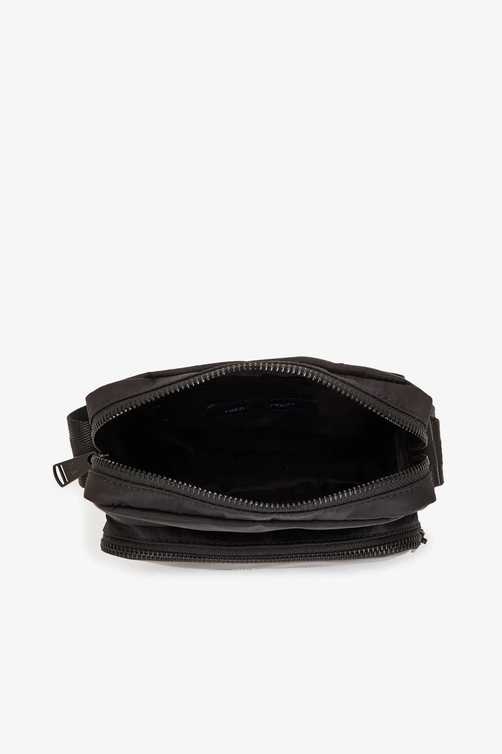 Fred Perry Nylon Twill Leather Side Bag