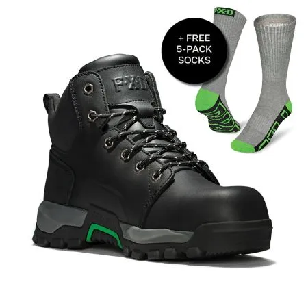 FXD WB-3 Leather Safety Boot Black