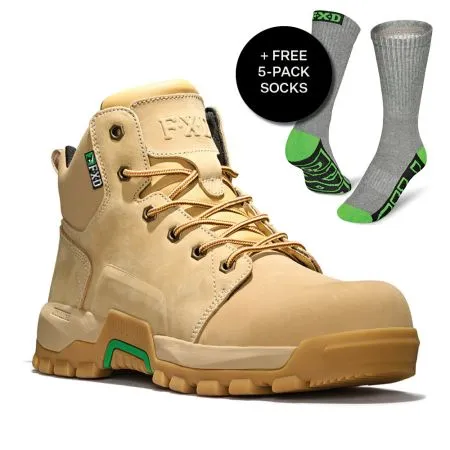 FXD WB-3 Leather Safety Boot Wheat