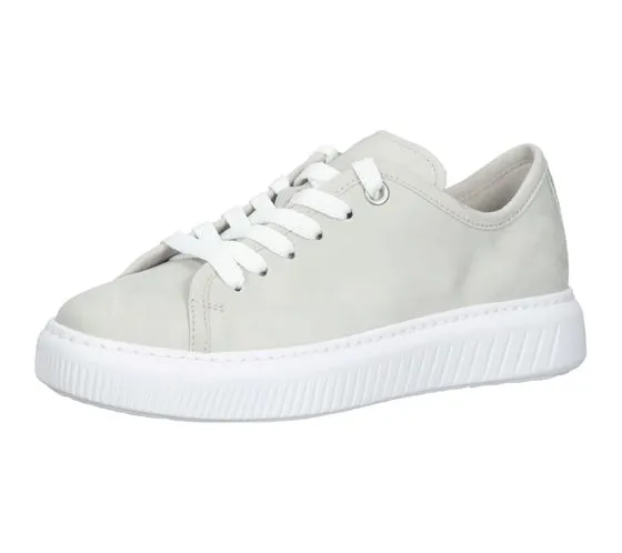 GABOR scarpe da donna in vera pelle con lacci, sneakers basse eleganti 86.575.30 grigio