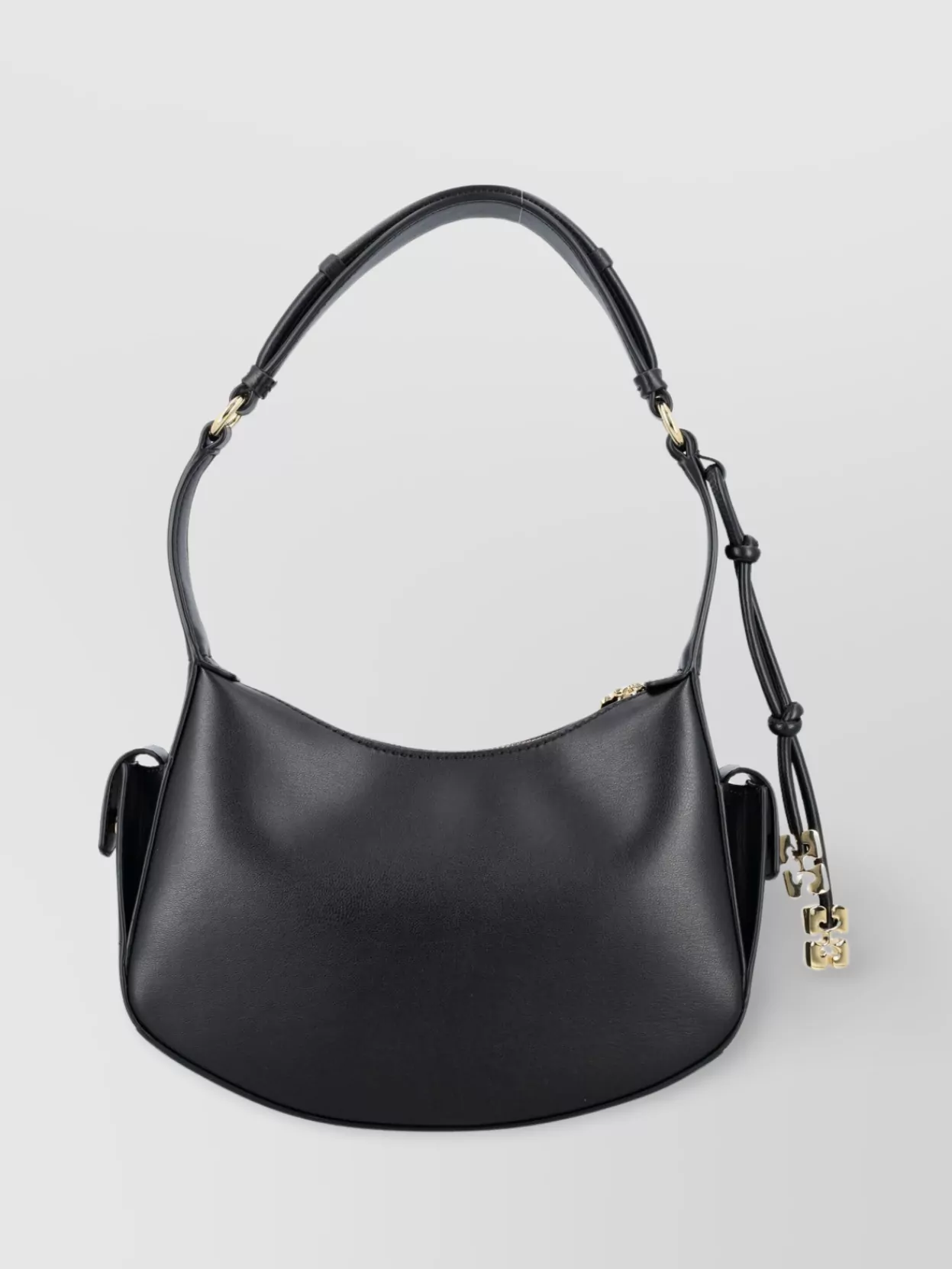 Ganni   Adjustable strap shoulder bag with gold-tone hardware