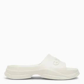 GANNI    Ganni White Rubber Slipper With Logo