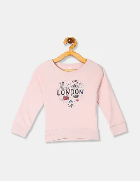 GAP Girls Pink City Pullover Sweatshirt