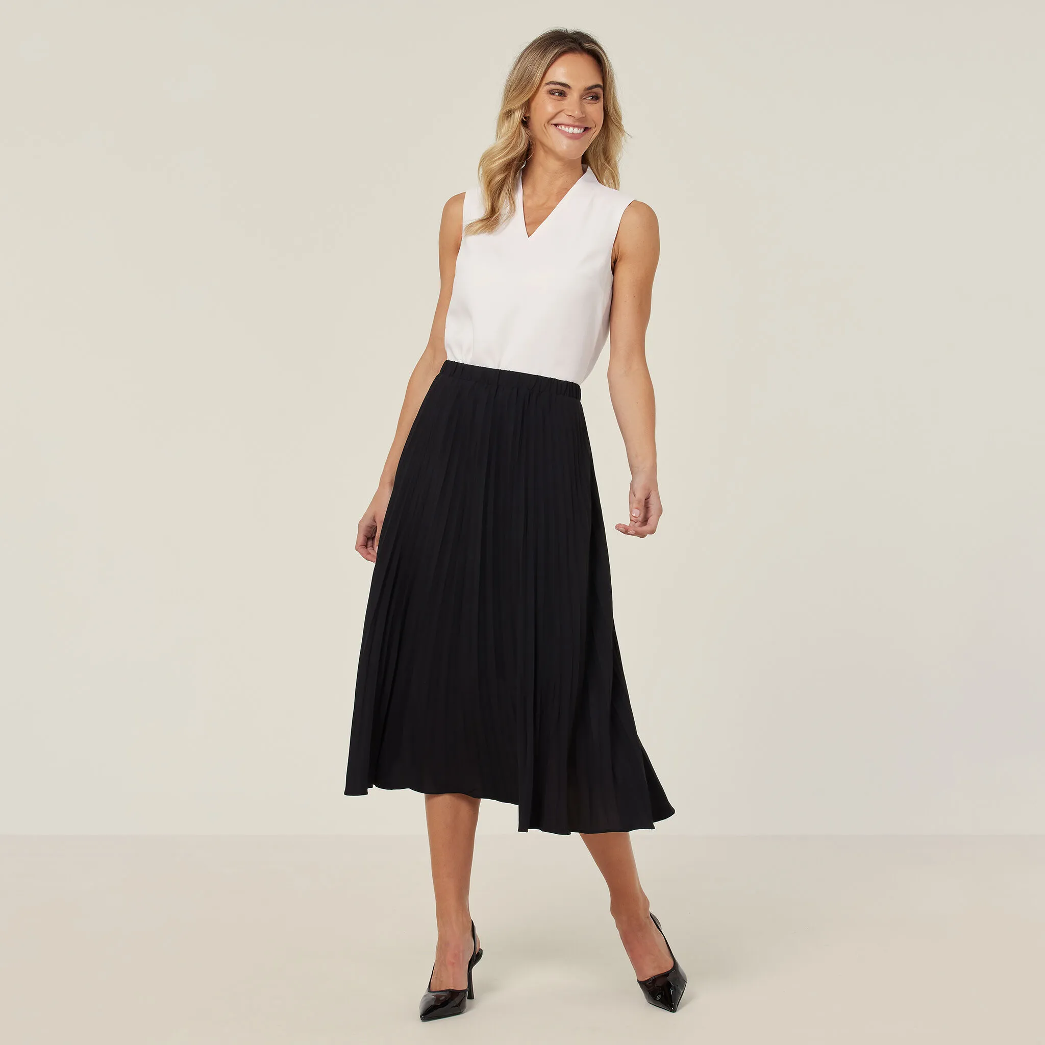 Georgie Midi Pleated Skirt