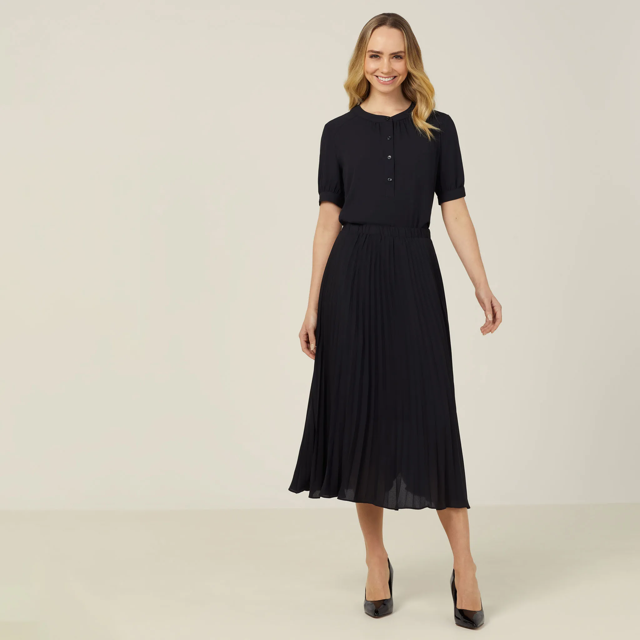 Georgie Midi Pleated Skirt