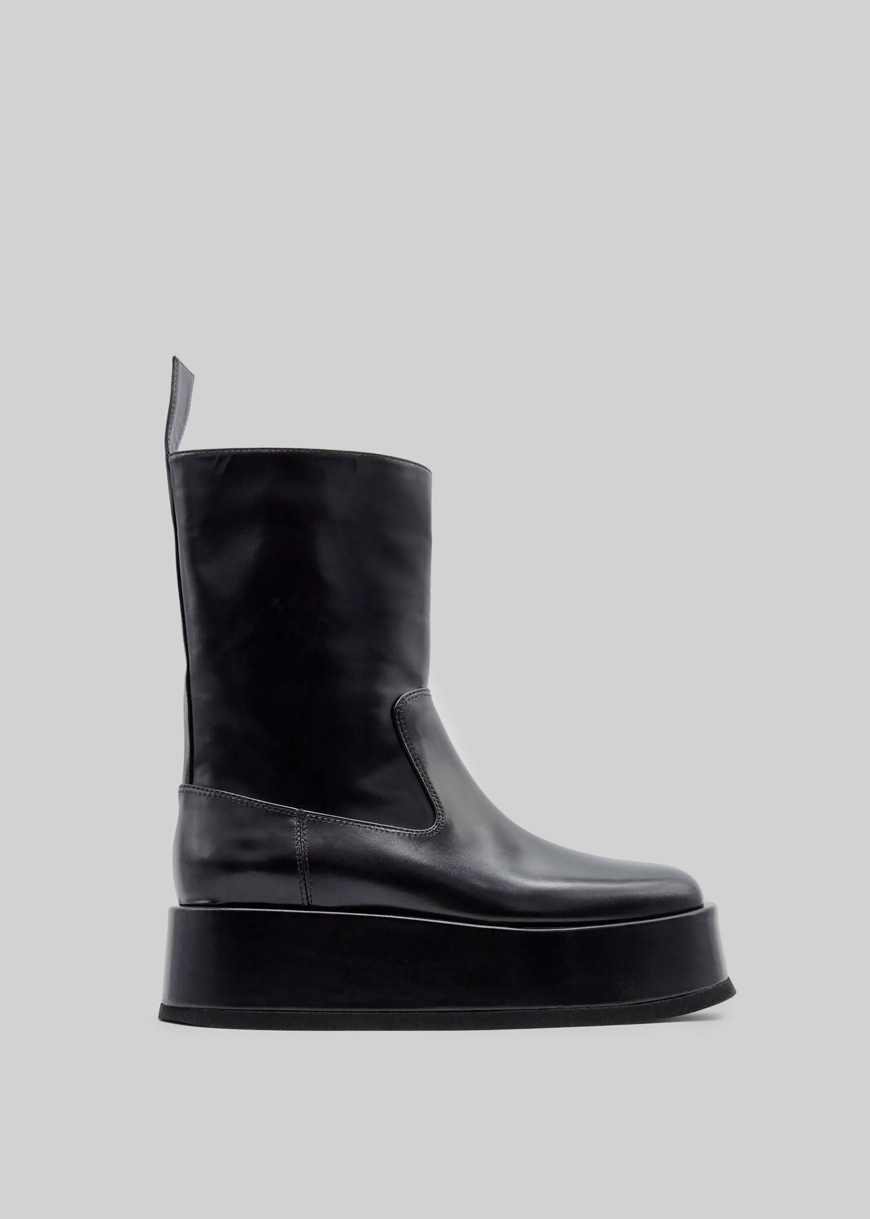 GIA x RHW Rosie 23 Short Flatform Boot - Black