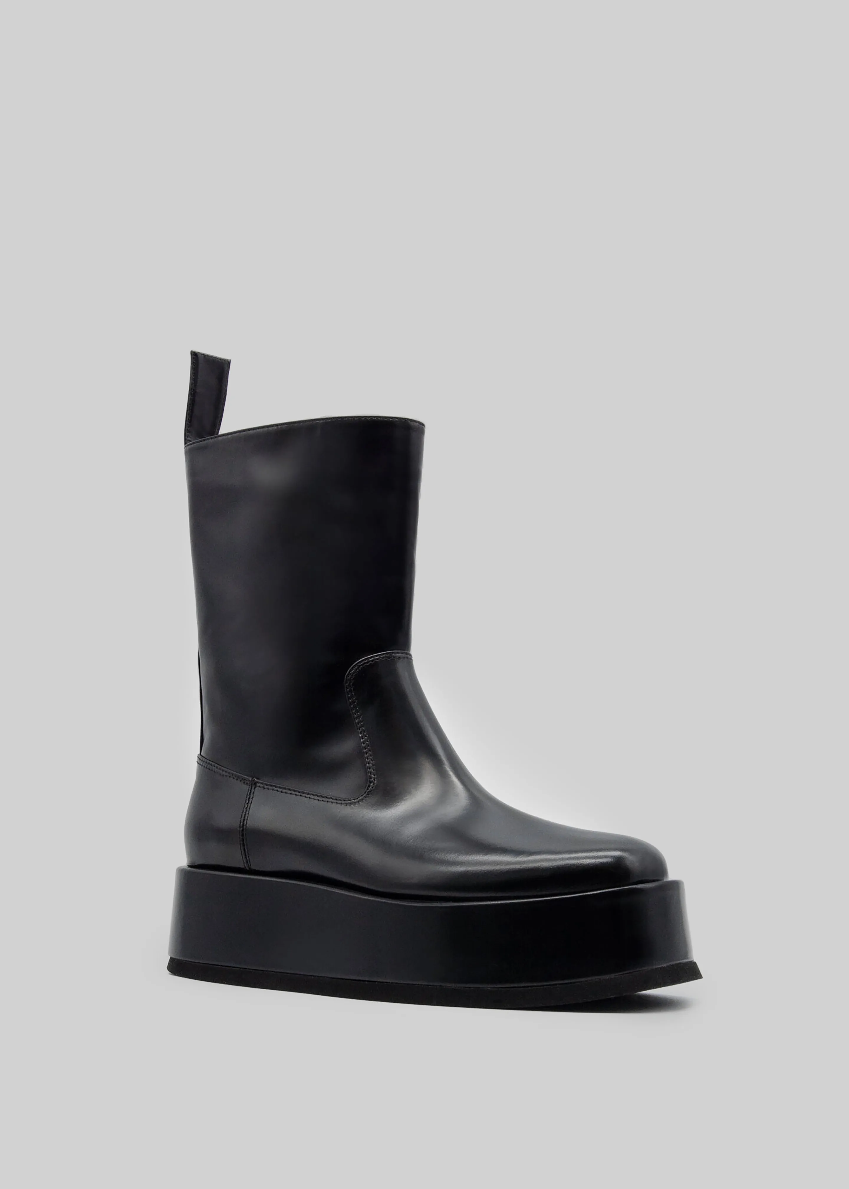 GIA x RHW Rosie 23 Short Flatform Boot - Black