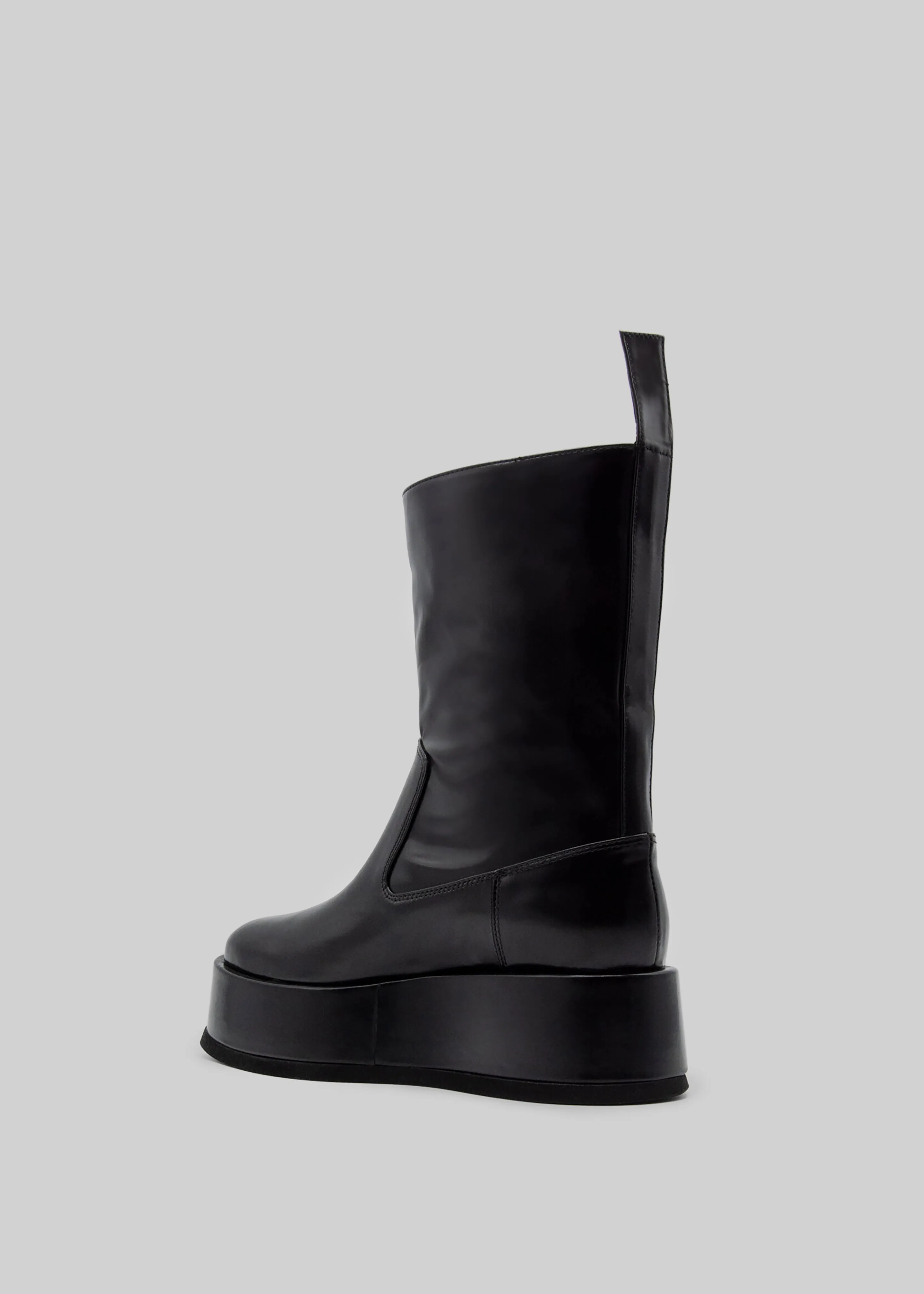 GIA x RHW Rosie 23 Short Flatform Boot - Black