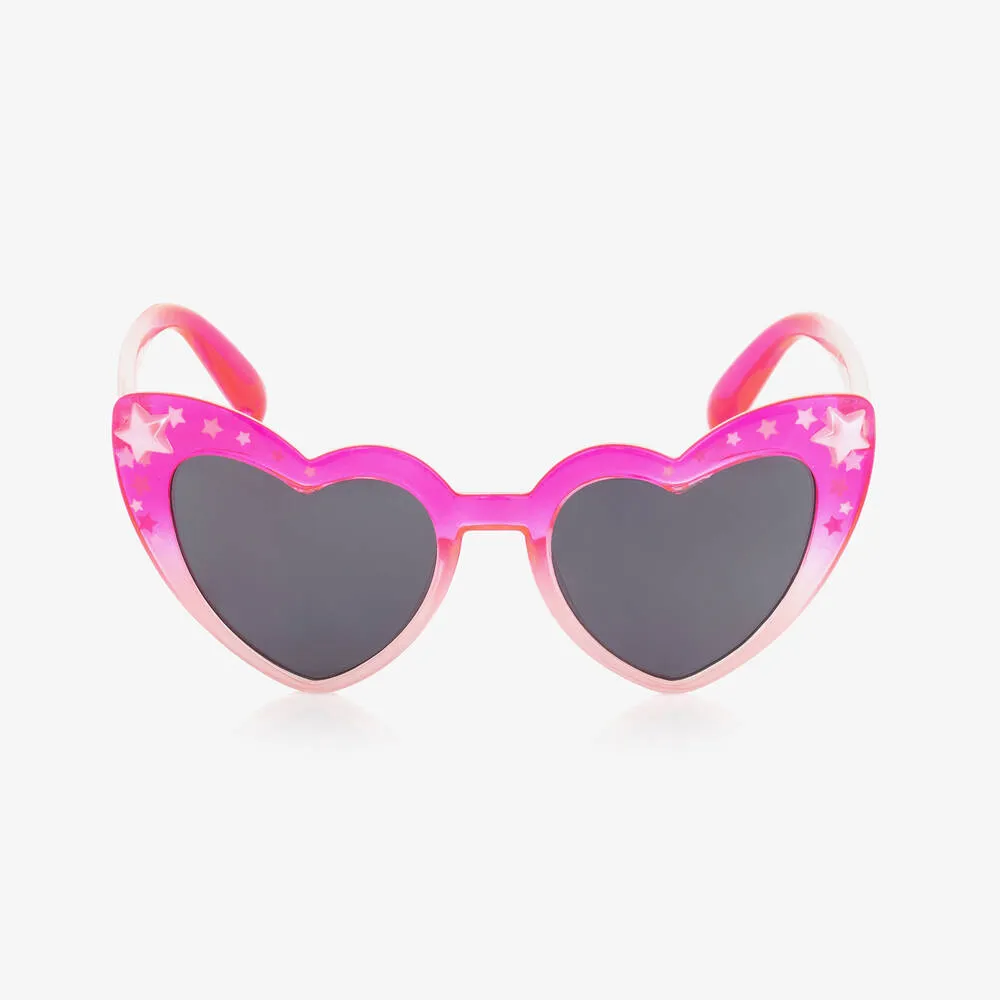 Girls Pink Heart Sunglasses (UV400)