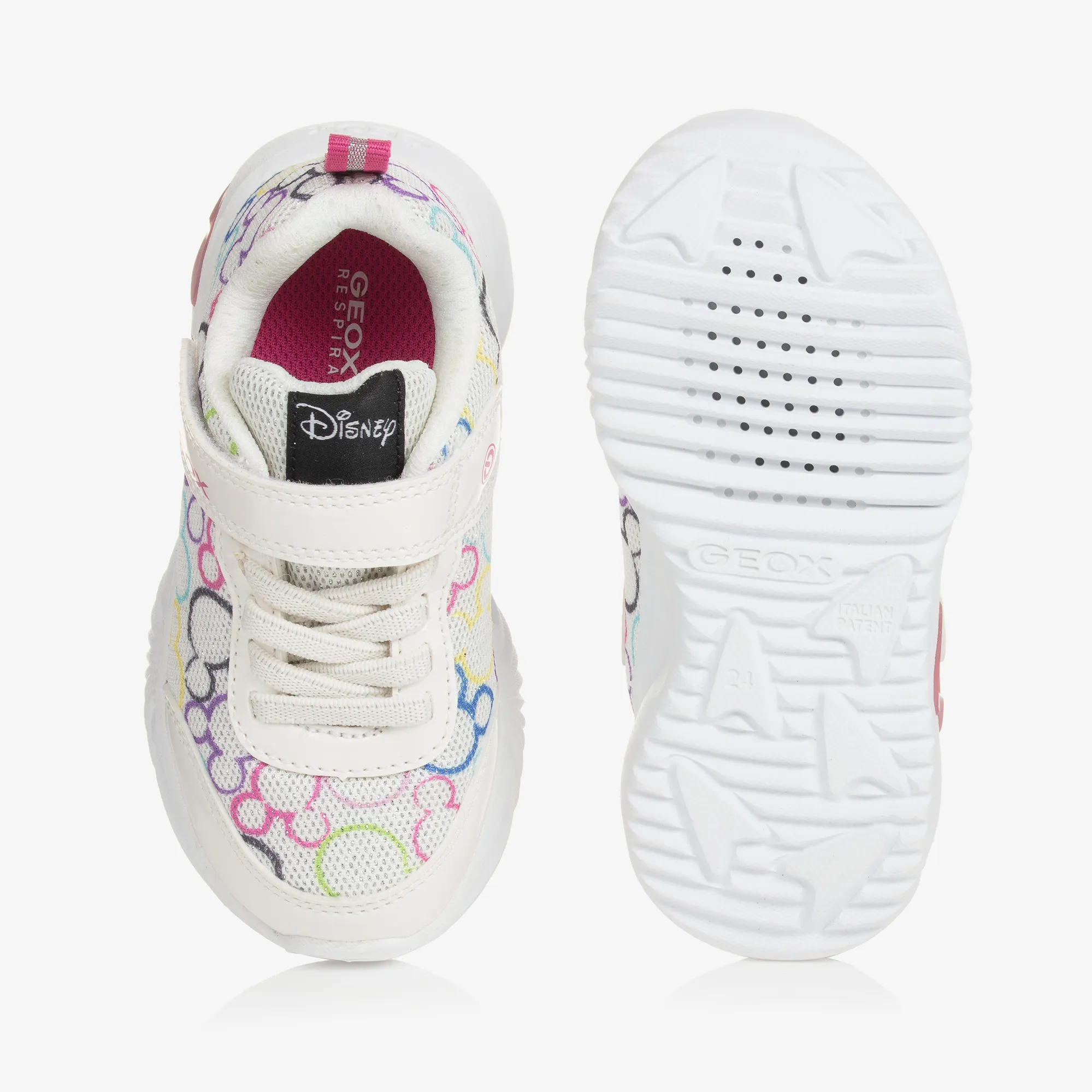 Girls White Disney Light-Up Trainers