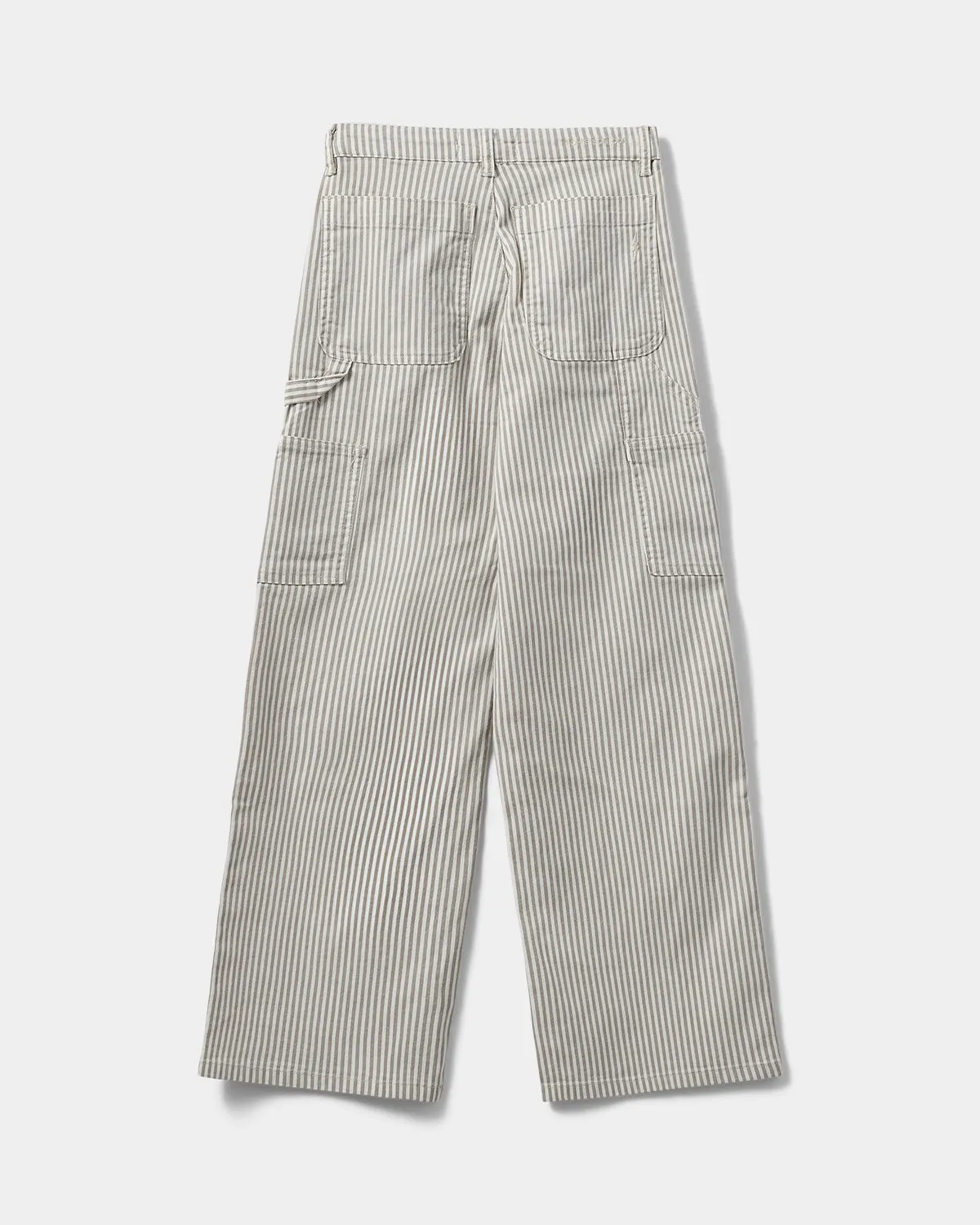 GITTESY TROUSERS - Light Brown Striped