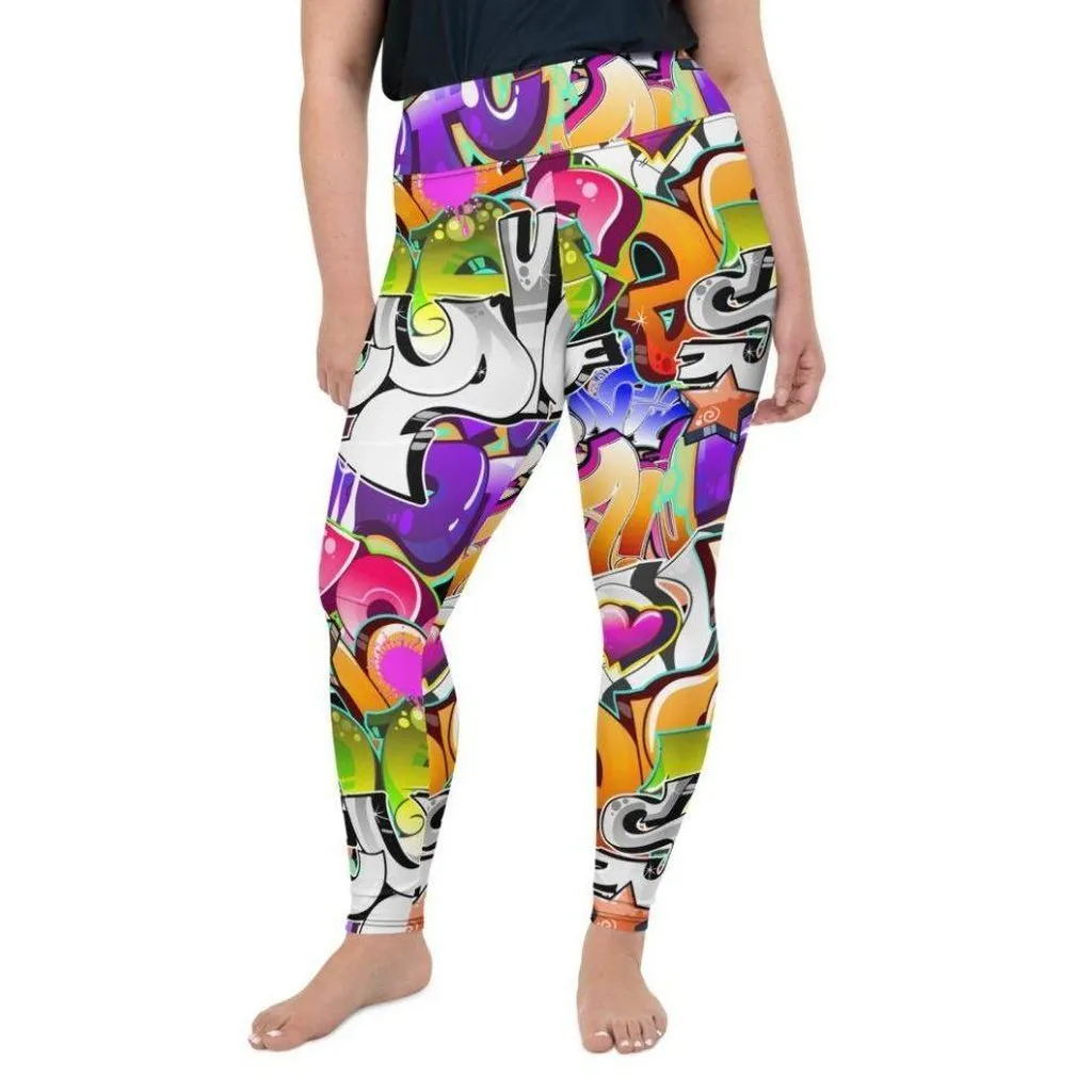 Graffiti Plus Size Leggings