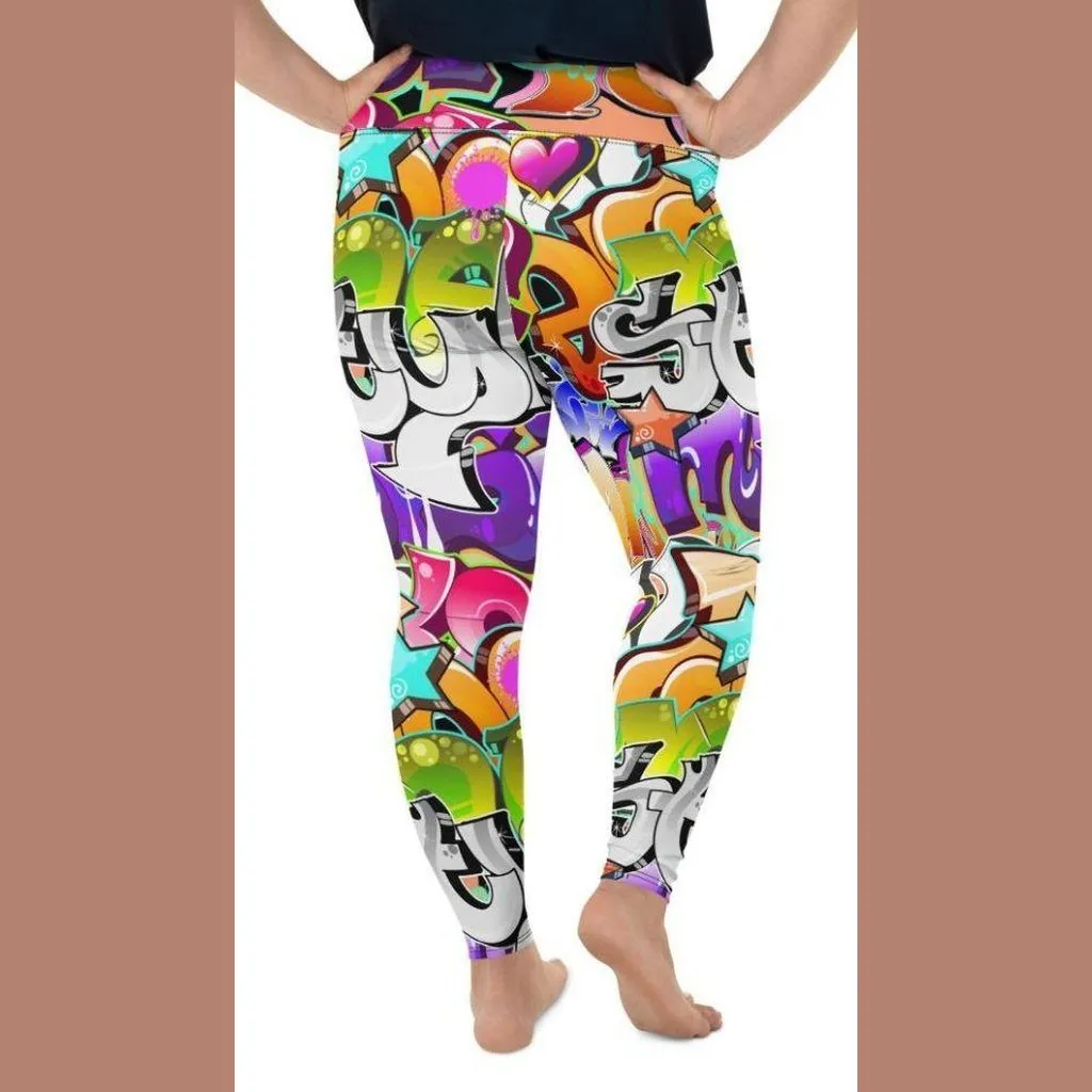 Graffiti Plus Size Leggings