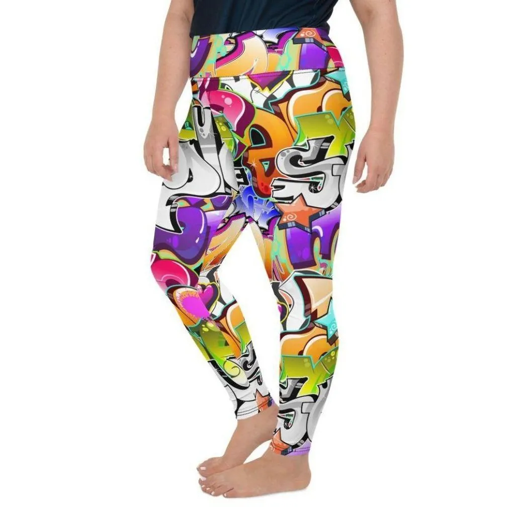 Graffiti Plus Size Leggings