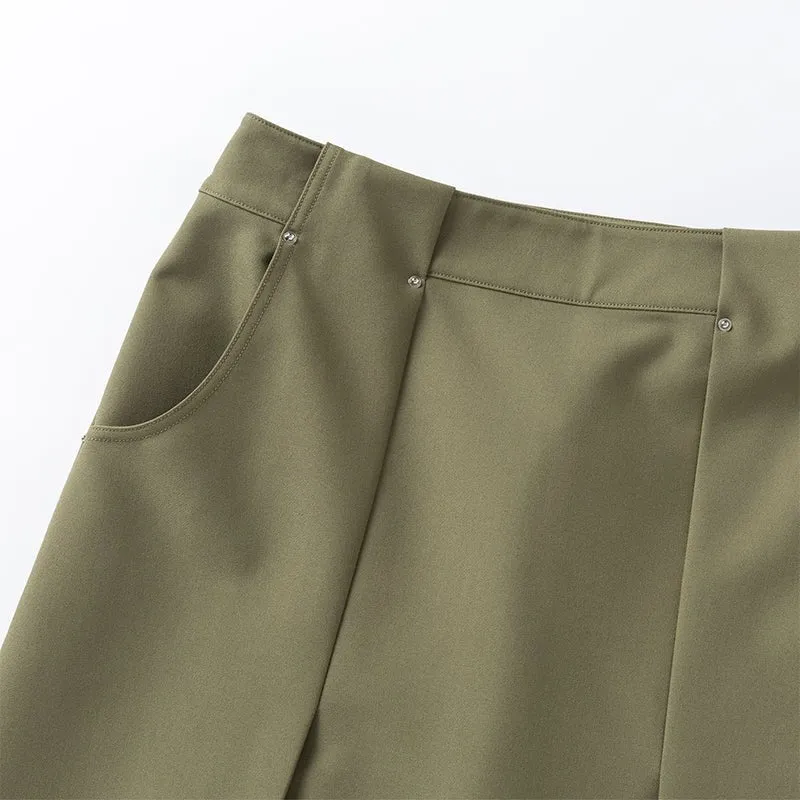 Green Low-rise Skirt-