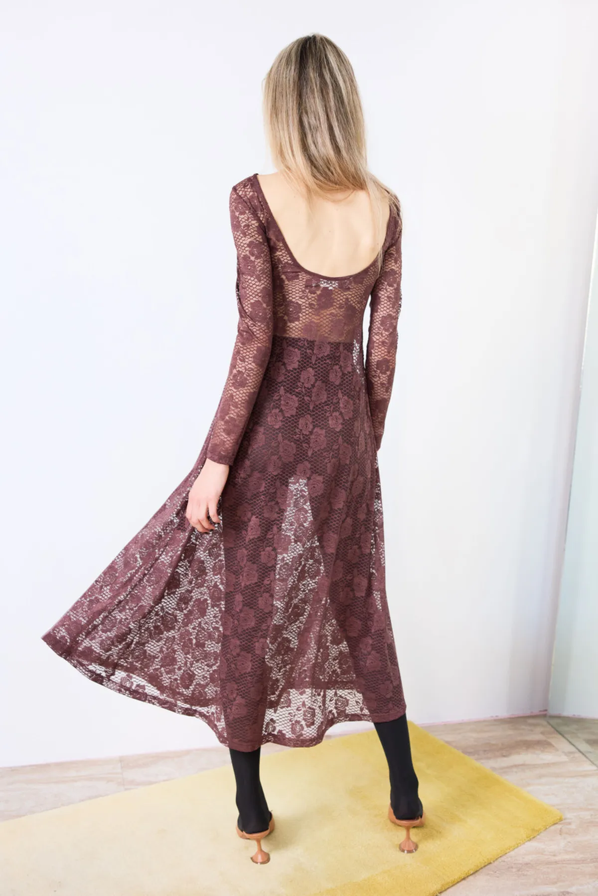 Greta Dress - Mahogany