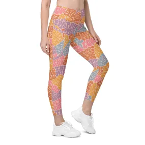 Groovy Hippie Crossover Leggings With Pockets