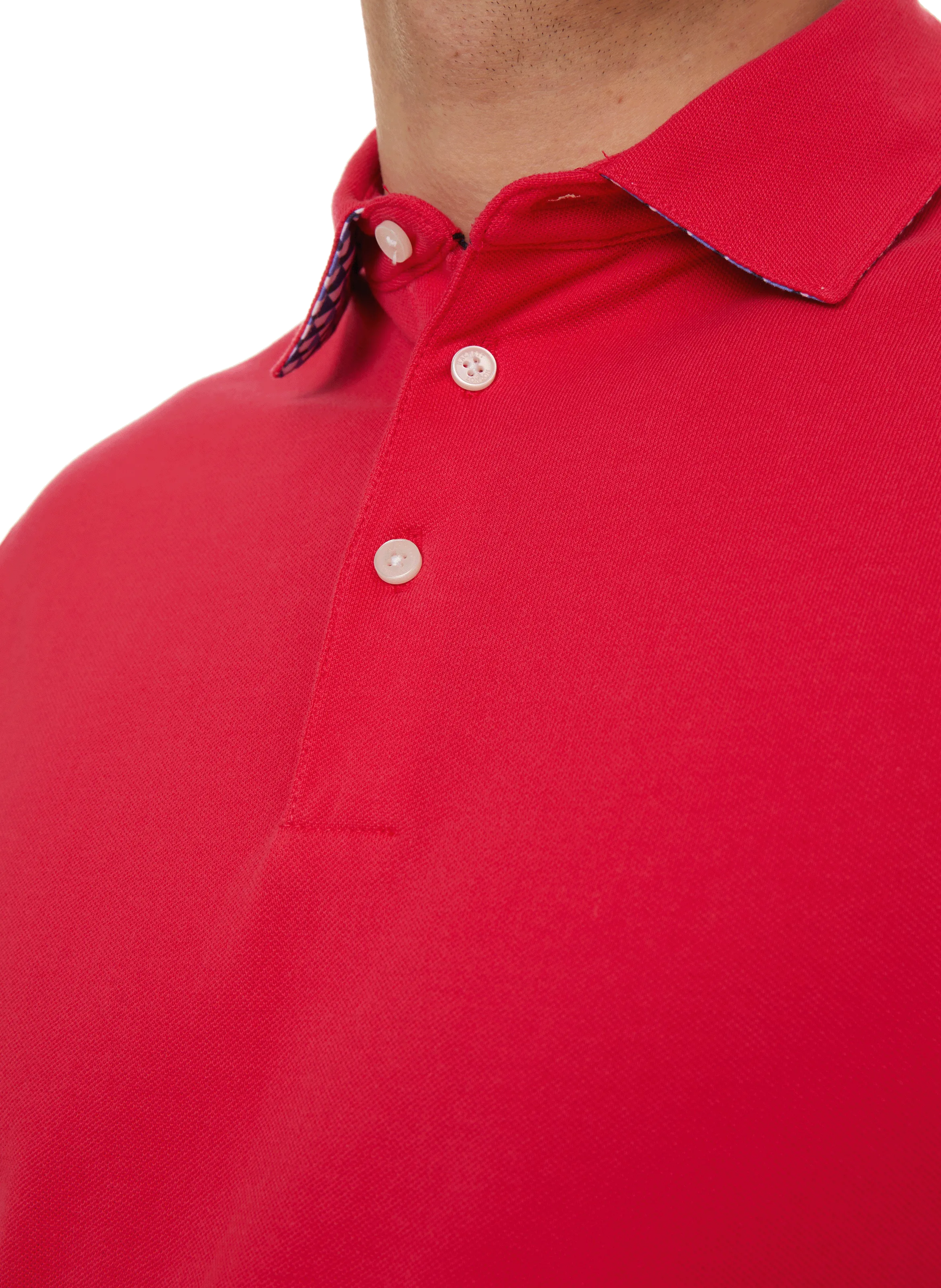 HACKETT  Plain cotton polo shirt - Pink