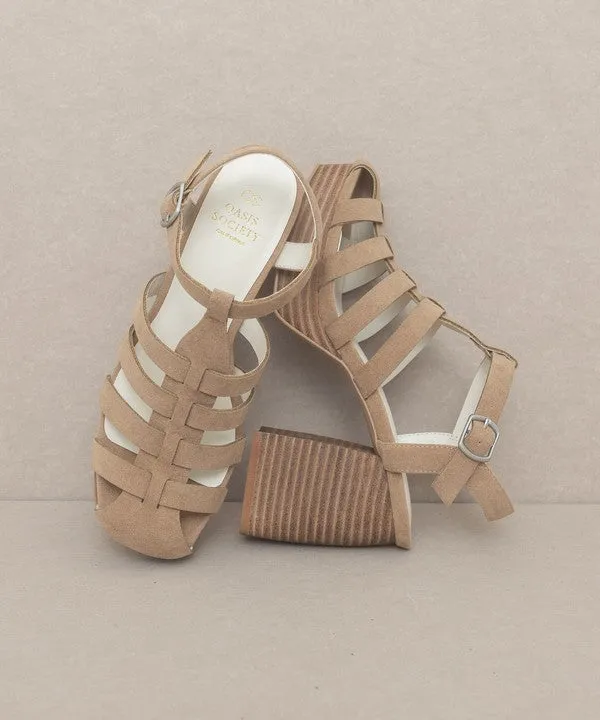 Hailey - Gladiator Platform Heel Sandals For Women