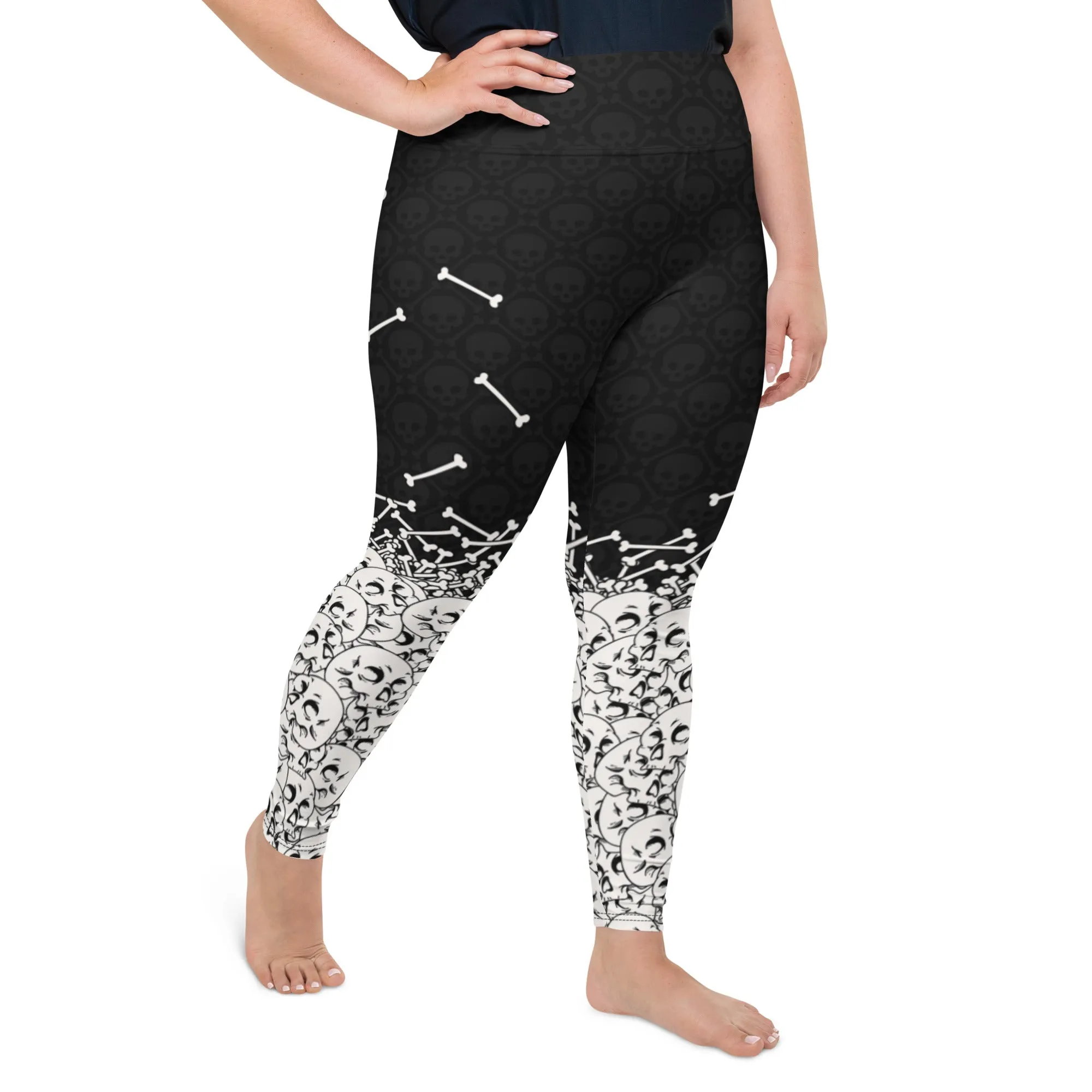 Halloween Hand Print Plus Size Leggings