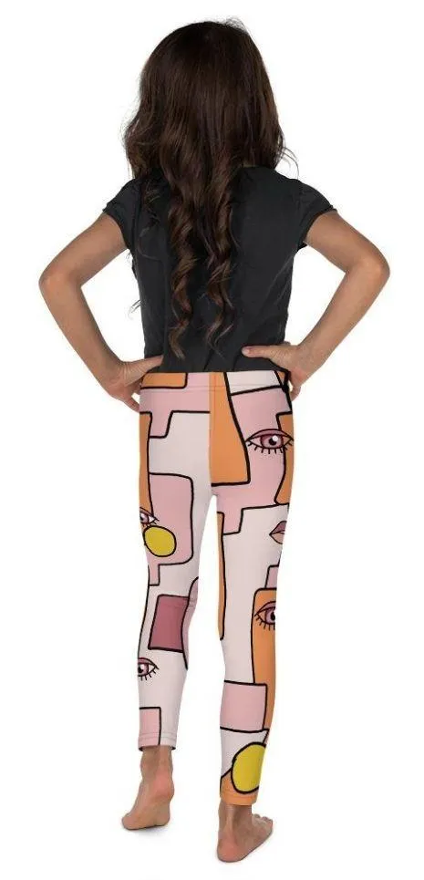 Hand-drawn Contemporary Painting Kid's Leggings