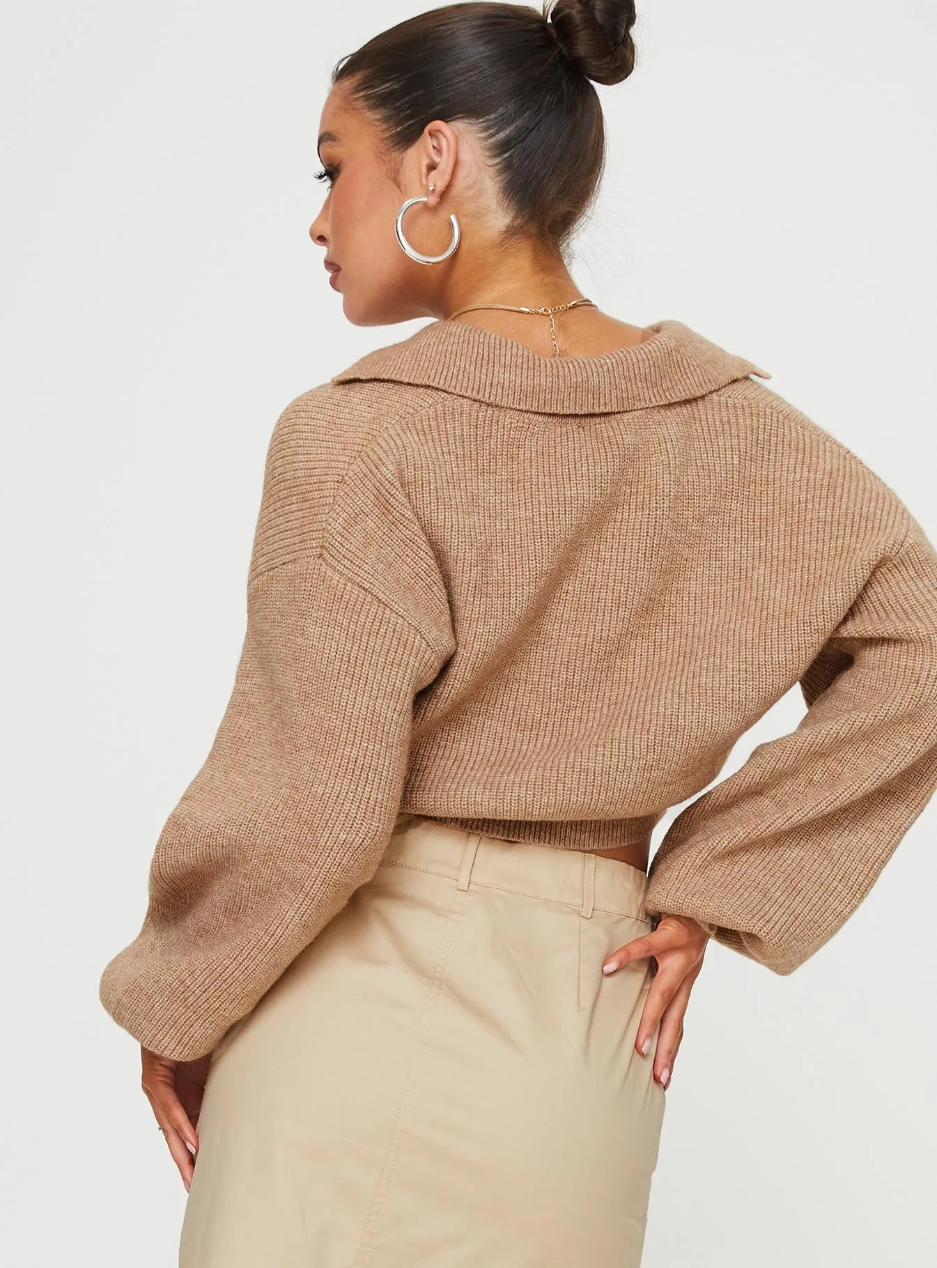 Hartlen Collared Jumper Beige