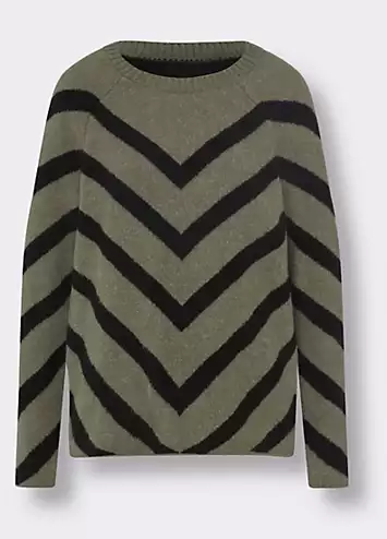 Heine Jacquard Stripe Jumper | Grattan