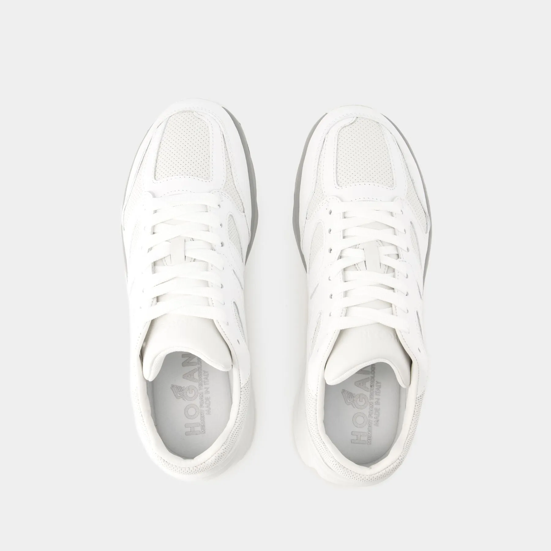 Hogan  H Punzonato Sneakers - Hogan - Leather - White