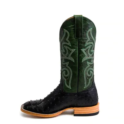 Horse Power Men’s Black Full Quill Ostrich Boot