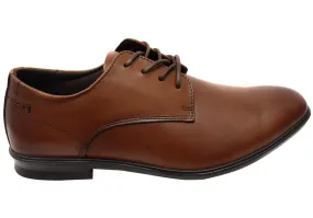 Hush Puppies Cale Mens Wide Fit Comfort Leather Lace Up Dress Shoes