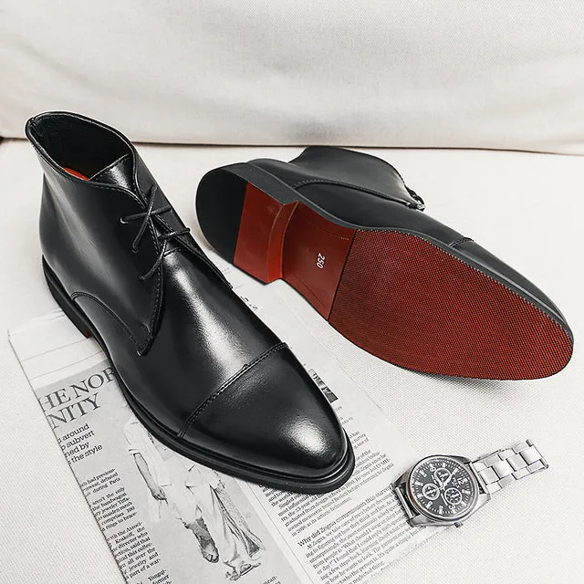 il Rosso -   Red bottom sole Leather Oxford dress Shoes For Men