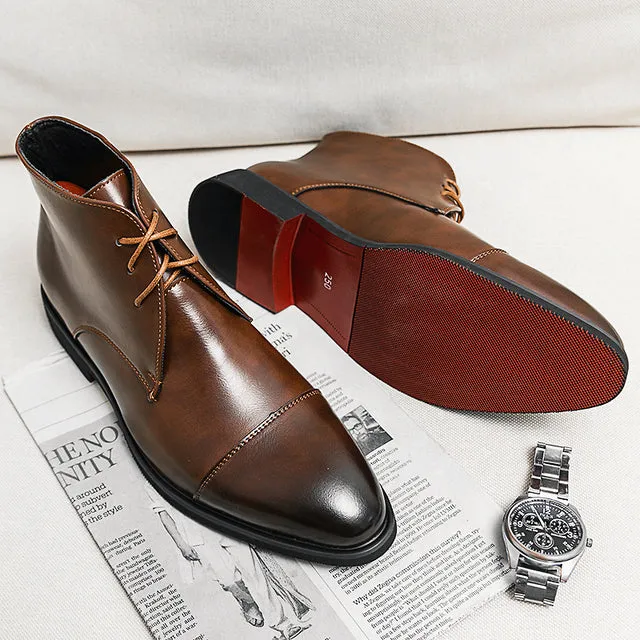 il Rosso -   Red bottom sole Leather Oxford dress Shoes For Men