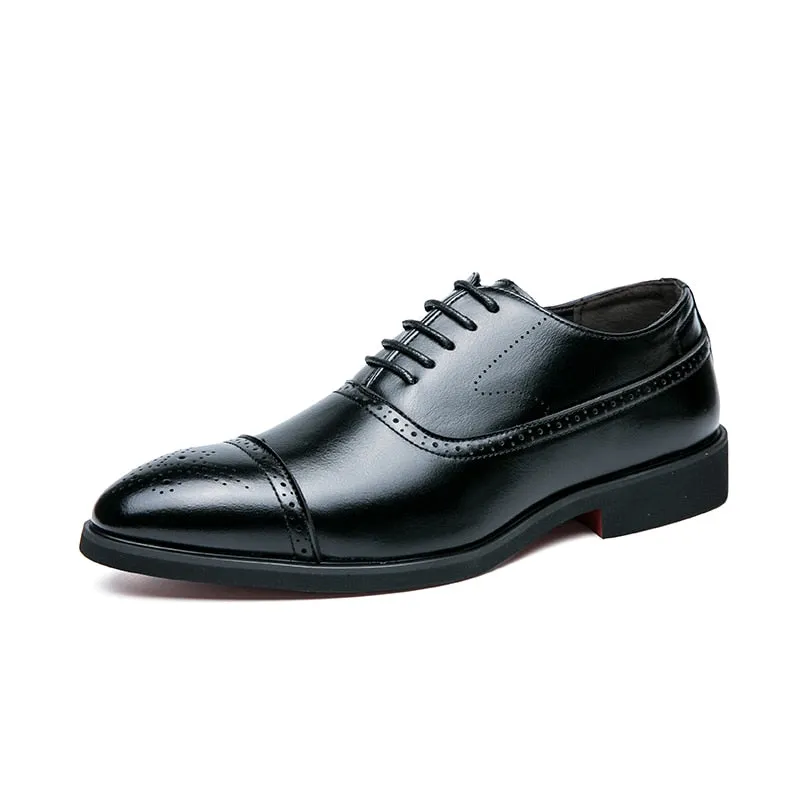 il Rosso -   Red bottom sole Leather Oxford dress Shoes For Men