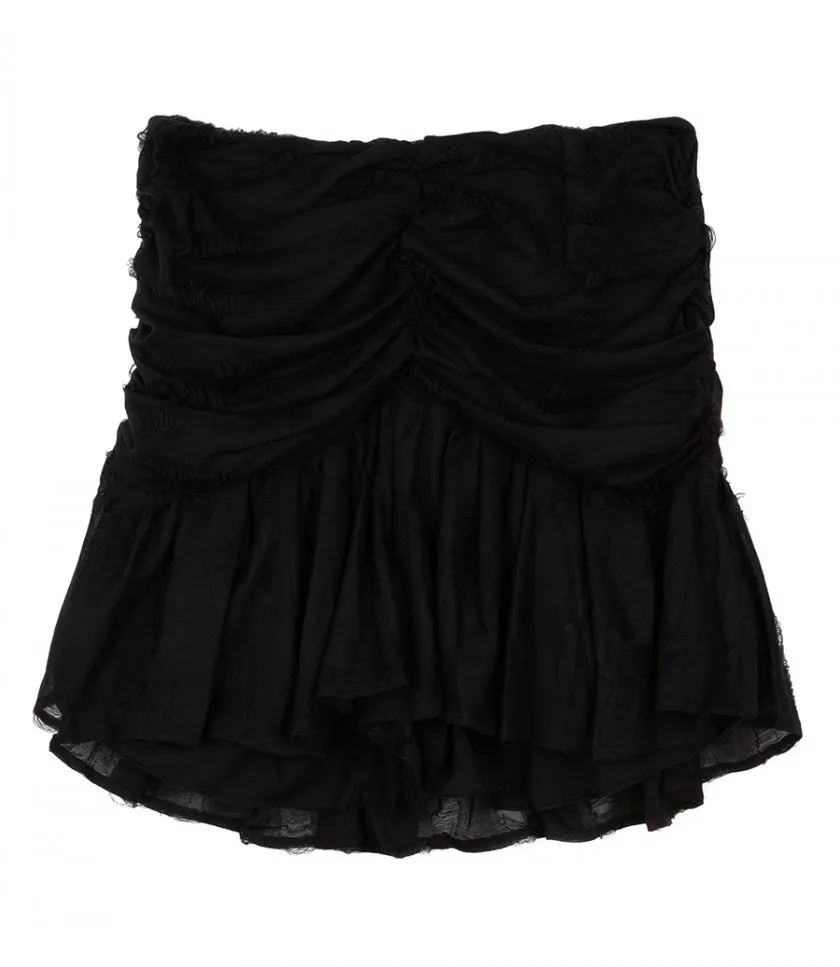 IROHAMONA PLEATED SHORT SKIRT